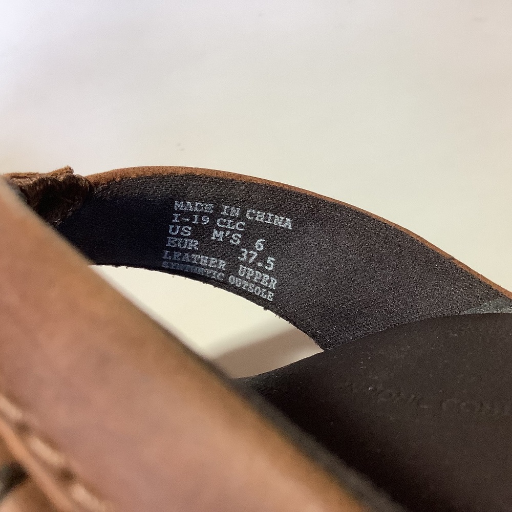 Reef Brown and Black Leather Flip Flop Sandals - Picture 6 of 8